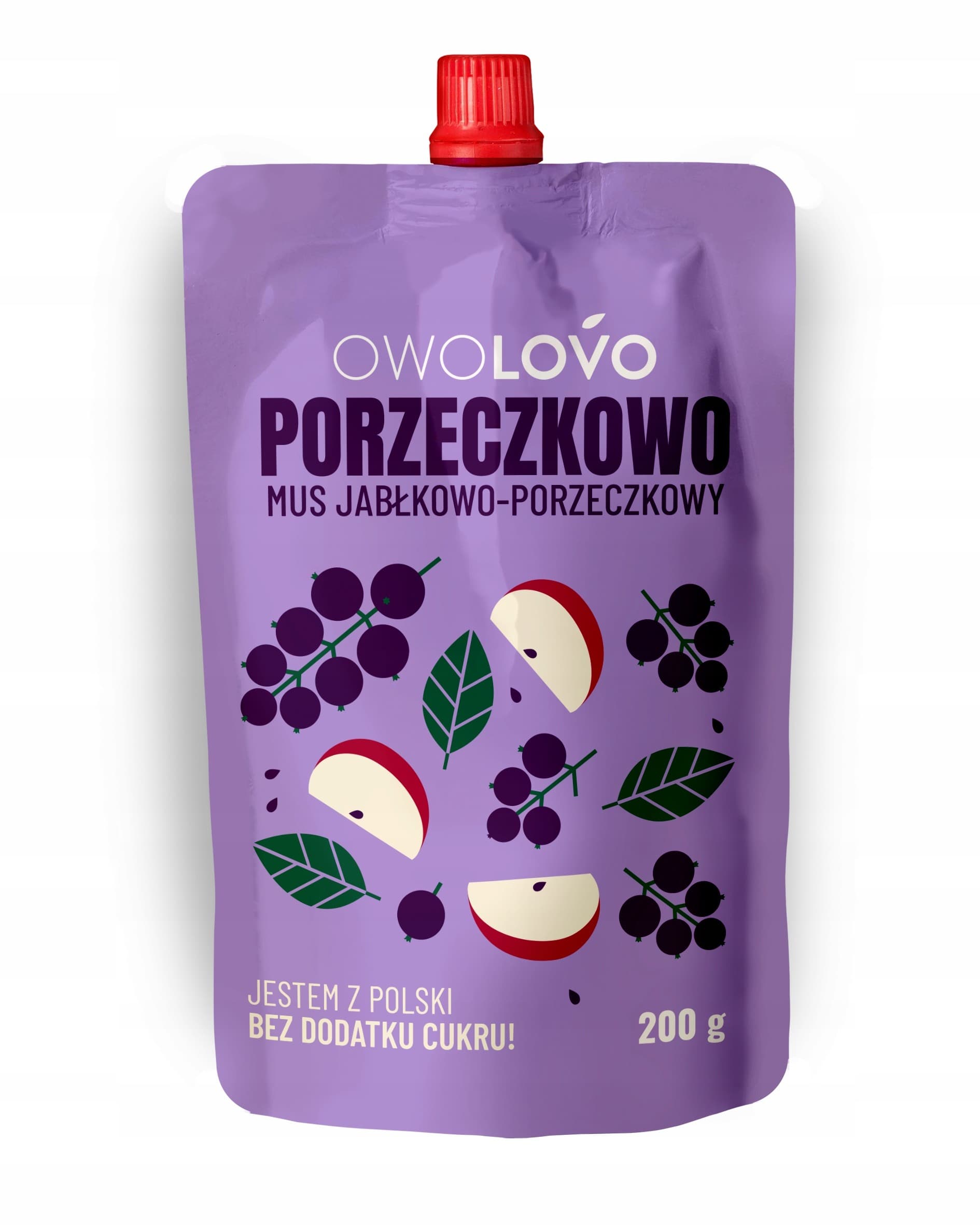 OWOLOVO Porzeczkowo Mus jabłkowo-porzeczkowy 200 g