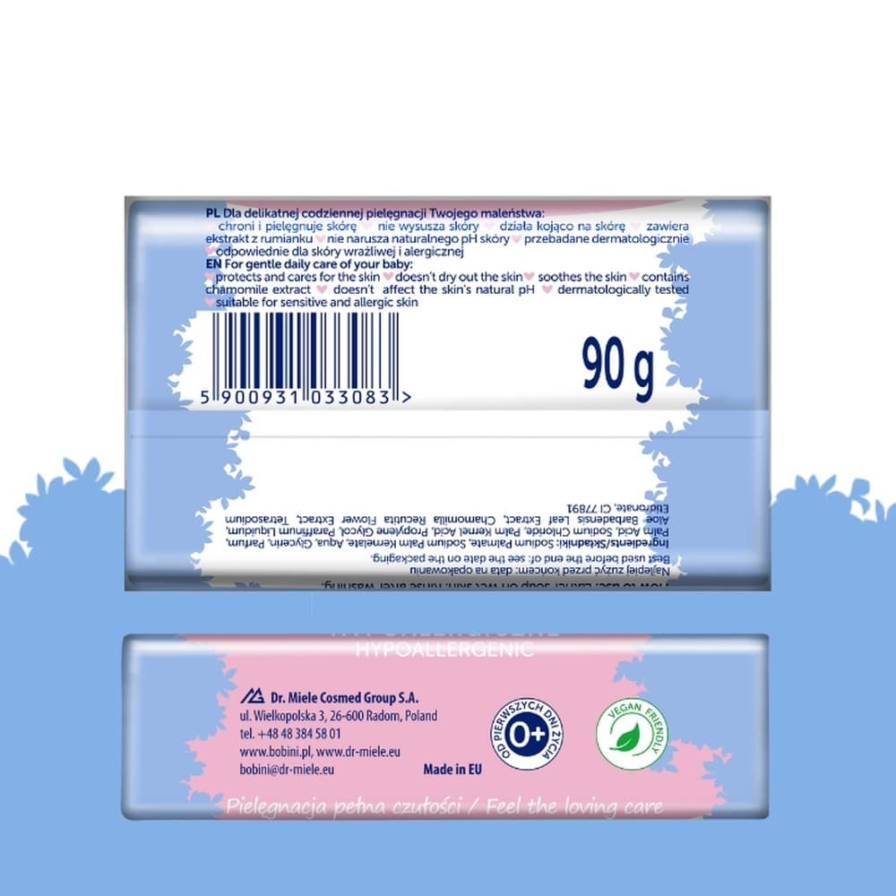 Bobini Baby mydło w kostce delikatne dla skóry 90 g