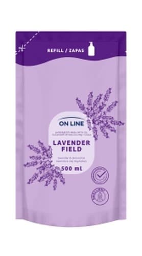 On Line Mydło w płynie zapas lawenda i olej migdałowy 500 ml