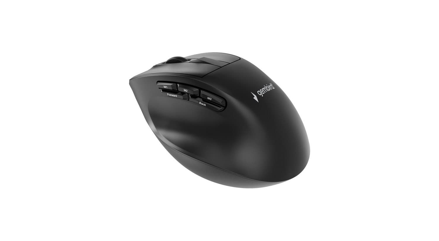 Mysz bezprzewodowa GEMBIRD TRI MODE 2400 DPI 9 przycisków czarna ergonomiczna