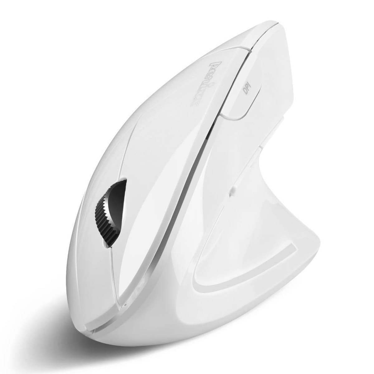 Mysz bezprzewodowa Perixx PERIMICE-813 pionowa optyczna biała RF + Bluetooth