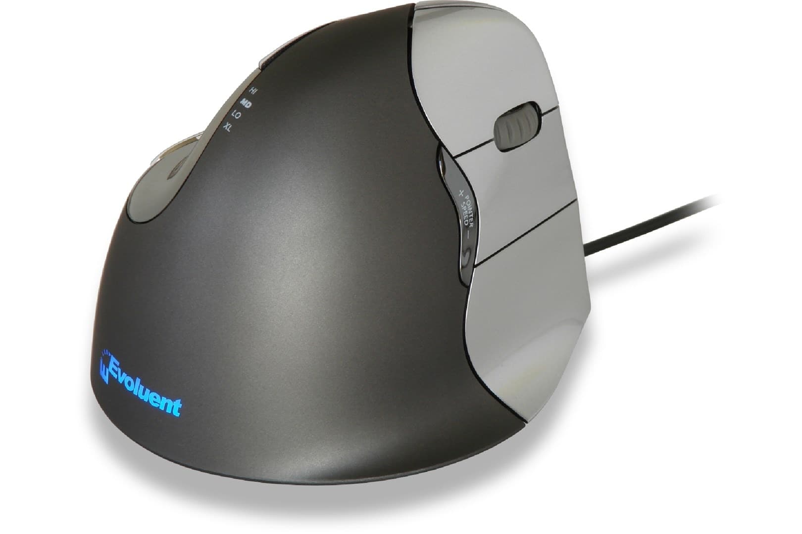 Mysz ergonomiczna BakkerElkhuizen Evoluent4 dla praworęcznych, laserowa, 2600 DPI