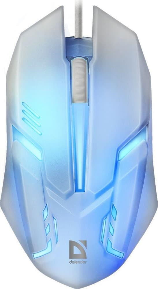 Mysz komputerowa Defender Cyber MB-560L 1200 DPI 3 przyciski 7 kolorów biała