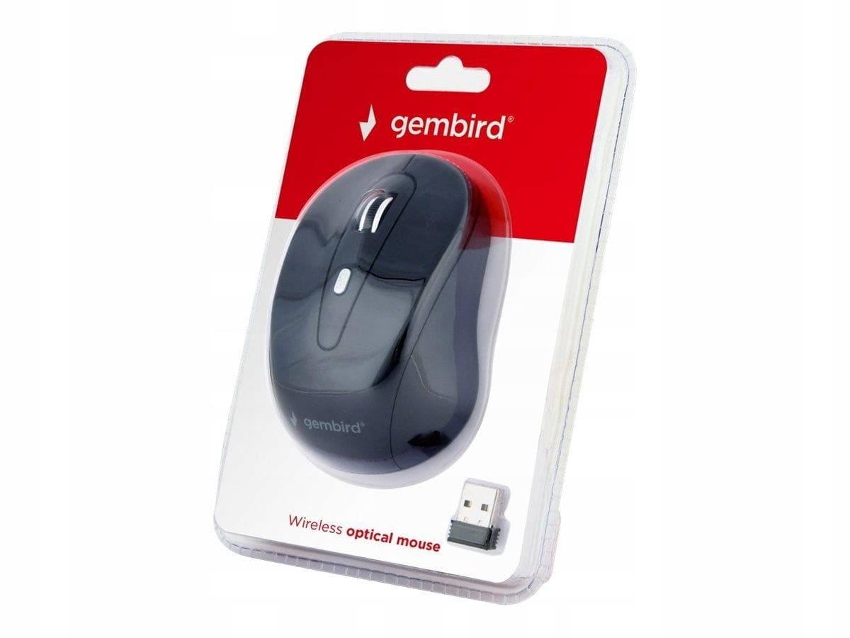 Gembird Mysz Optyczna MUSW-6B-01 Bezprzewodowa 1600 DPI czarna