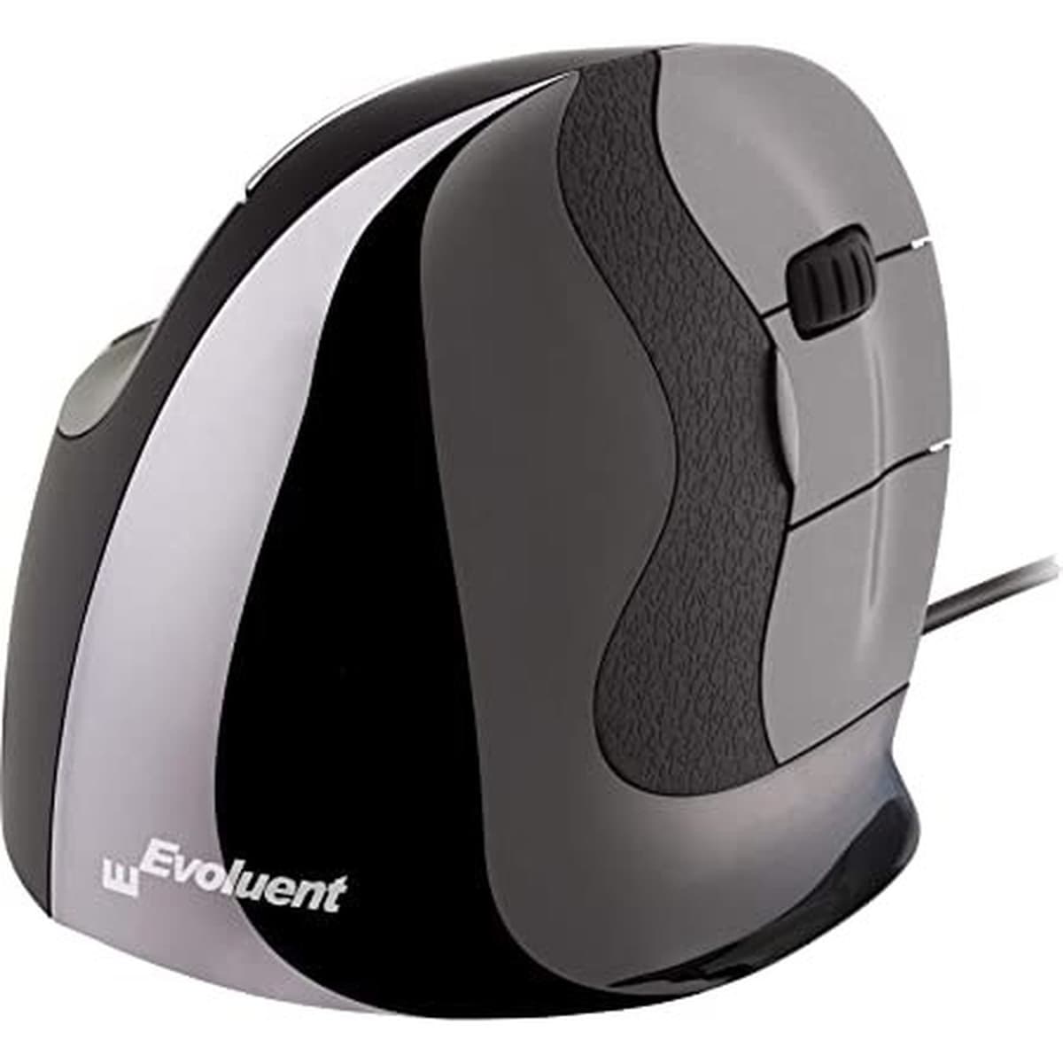 Mysz pionowa Evoluent VerticalMouse D, prawa, średnia, przewodowa, antracytowa