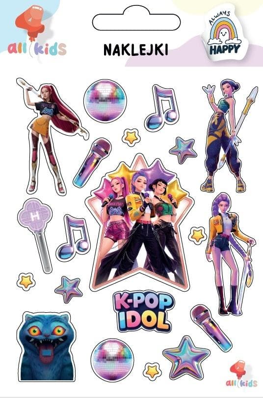 Naklejki dla dzieci K-pop Universe Idol 150x100 mm 1 arkusz