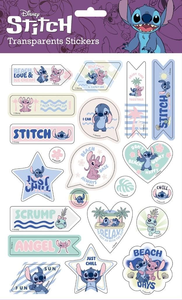 Naklejki ozdobne Stitch 63 sztuki