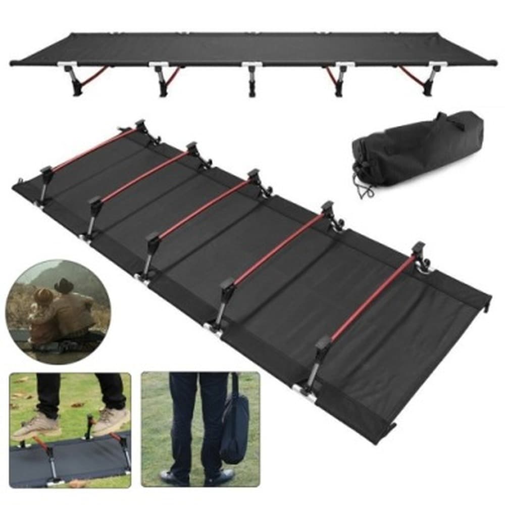 NATUREHIKE Łóżko Polowe Składane XJC04 NH19JJ006-Black