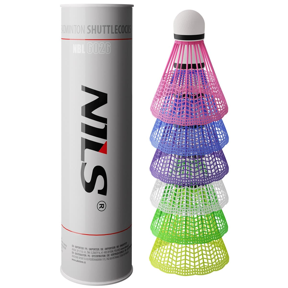 Lotki nylonowe multicolor Nils 6 sztuk