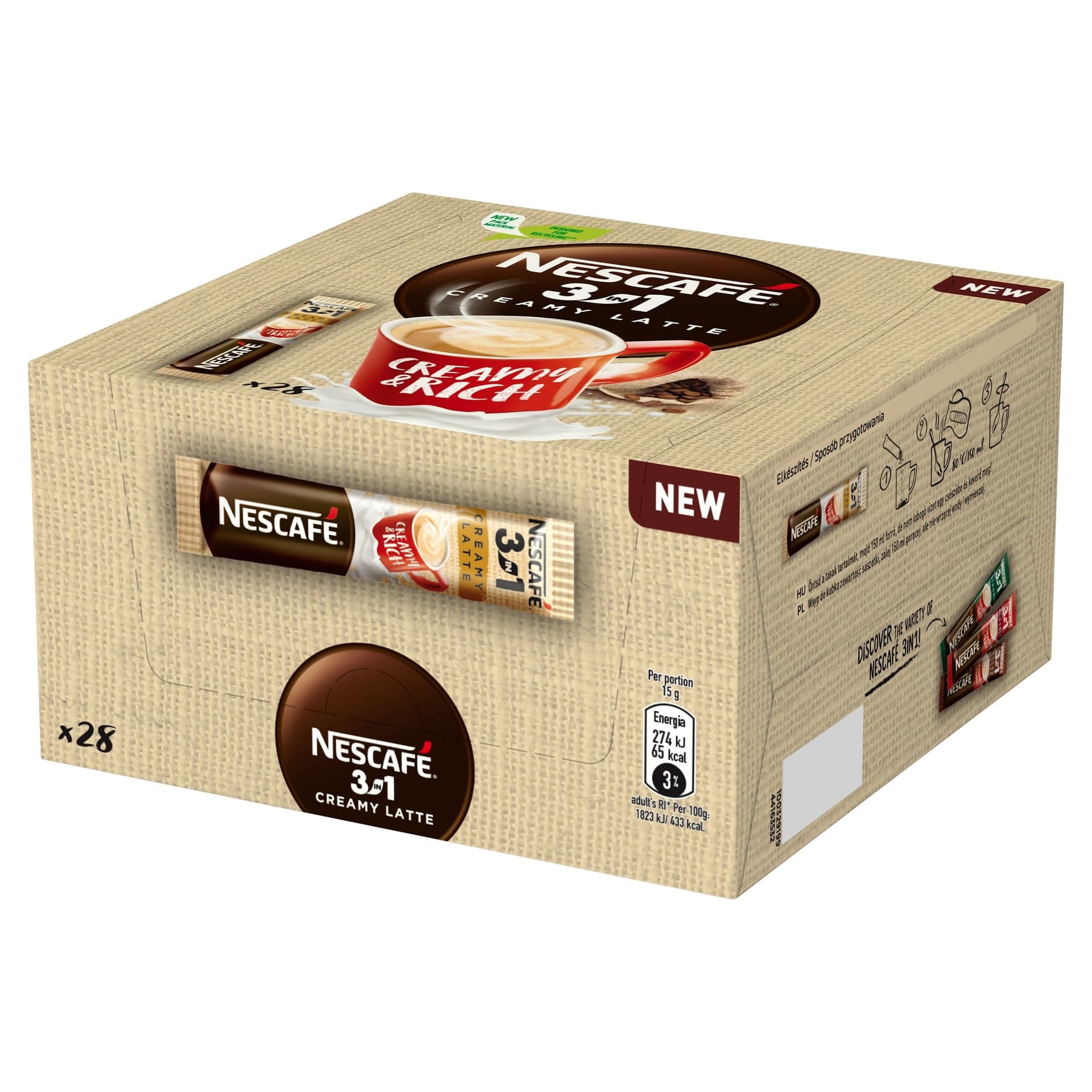 Nescafe 3in1 Creamy Latte 10 x 15g