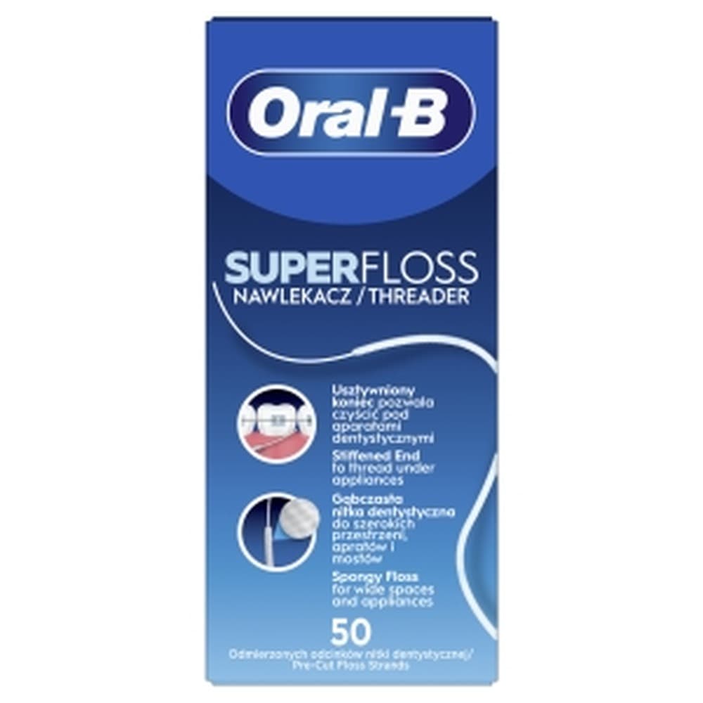 Oral-B Super Floss Nić dentystyczna 50 odmierzonych odcinków