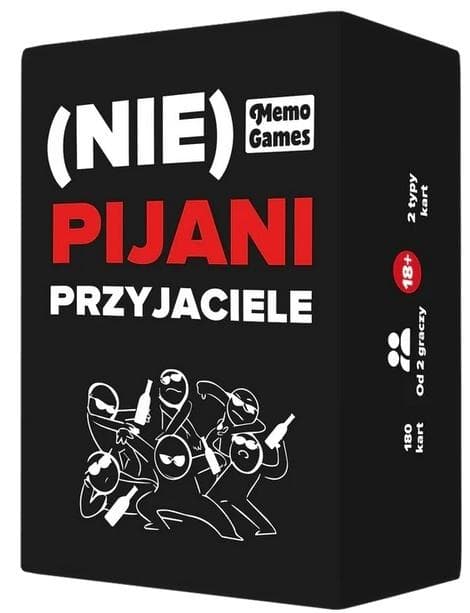 (Nie) pijani przyjaciele - zabawna gra karciana 180 zadań dla dorosłych