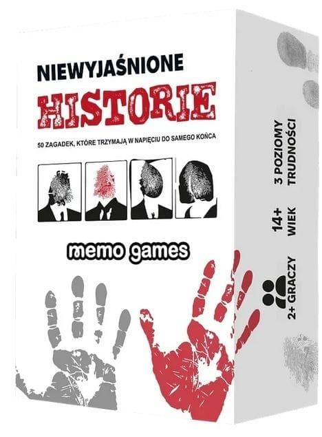 Niewyjaśnione Historie - gra planszowa logiczna 50 zagadek dla dorosłych i młodzieży 14+