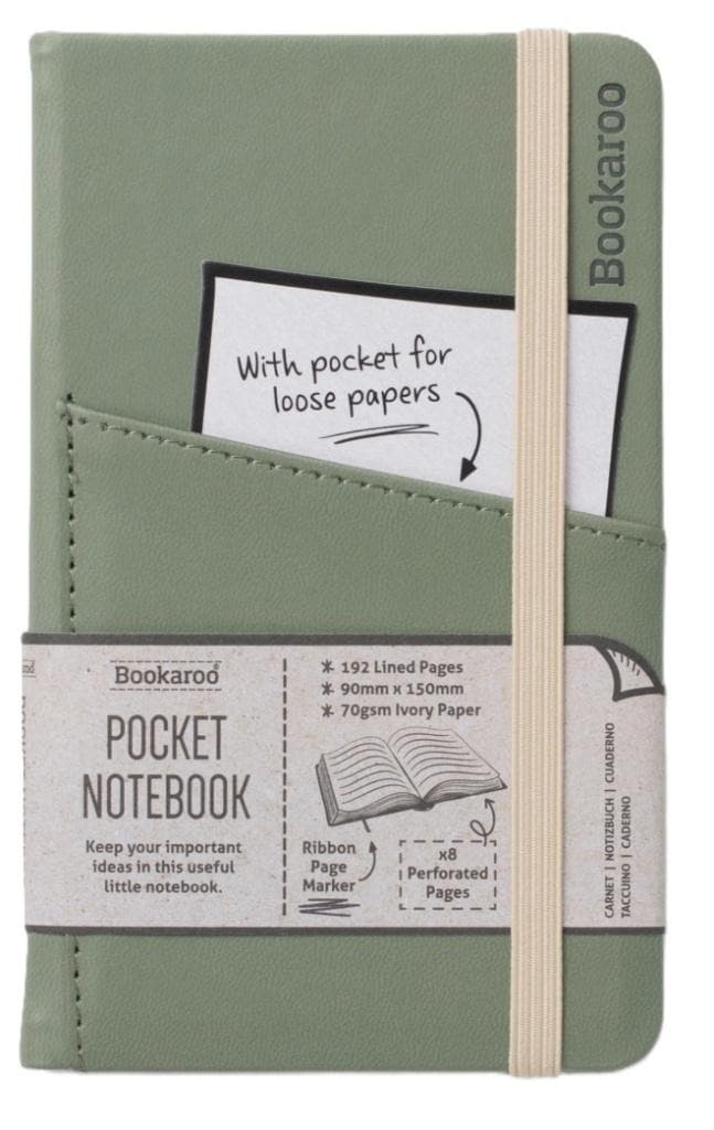 Notatnik A6 Bookaroo Journal Pocket zielony