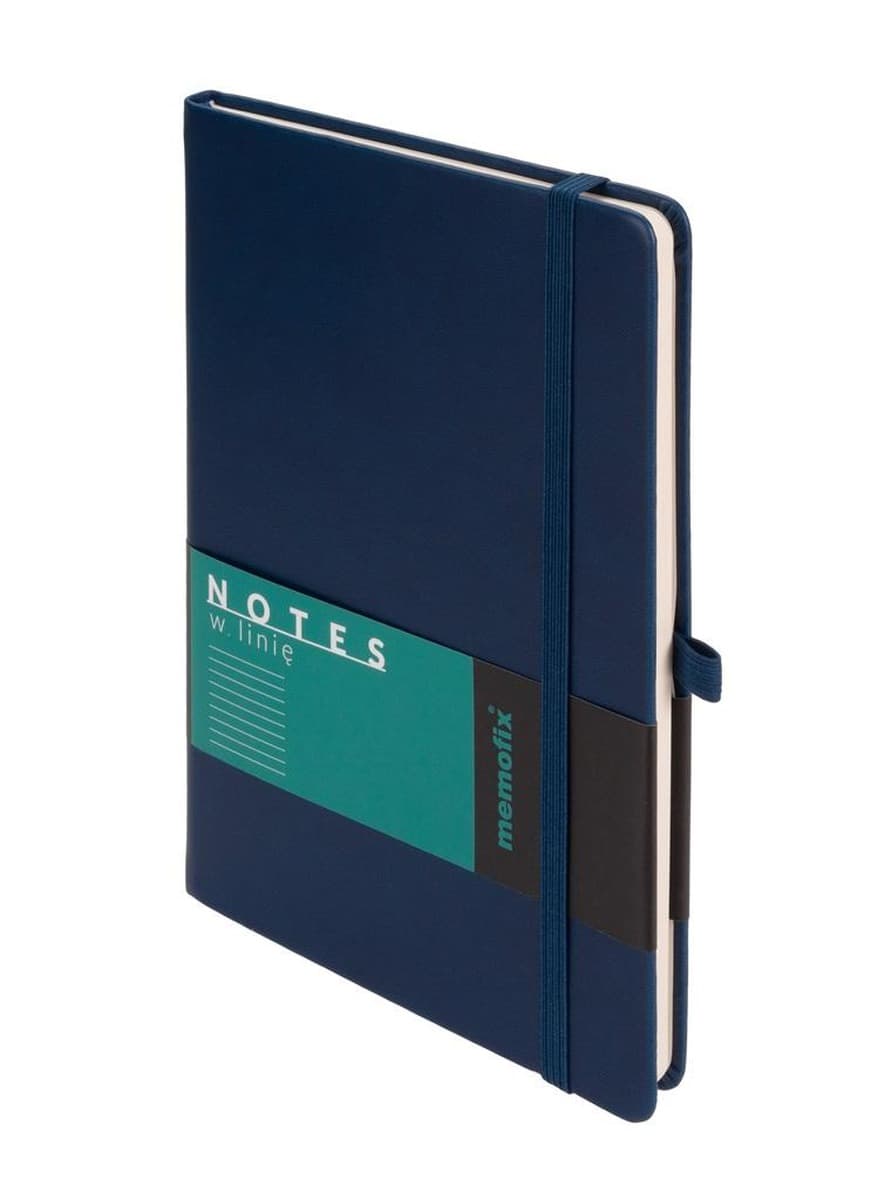 Notes A5 w linię Memofix granatowy
