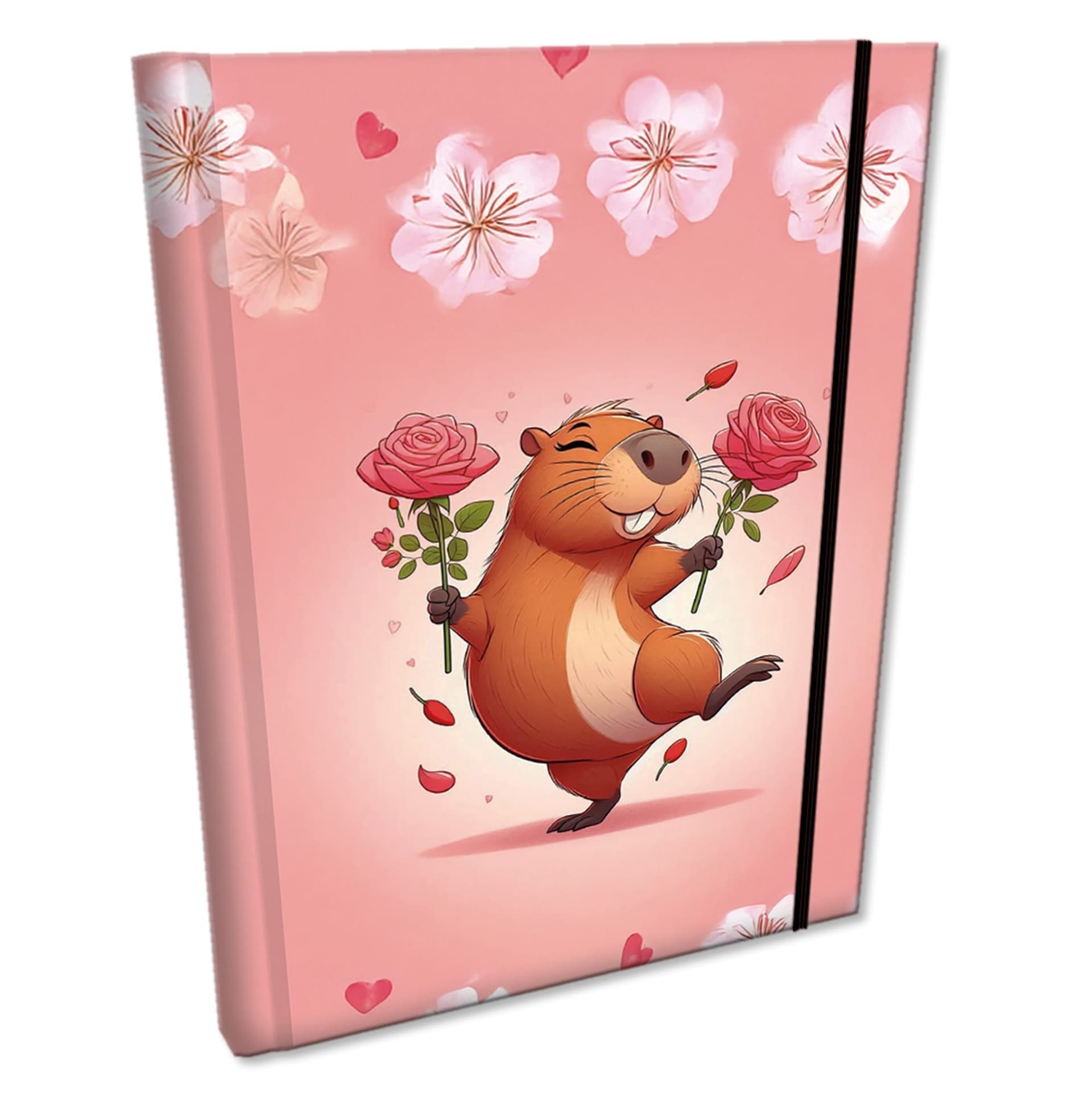 Notes B6 Kotecki Soft Touch kratka z gumką