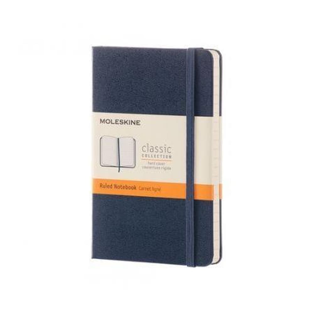 Notes klasyczny w twardej oprawie 13x21 cm linia szafirowy