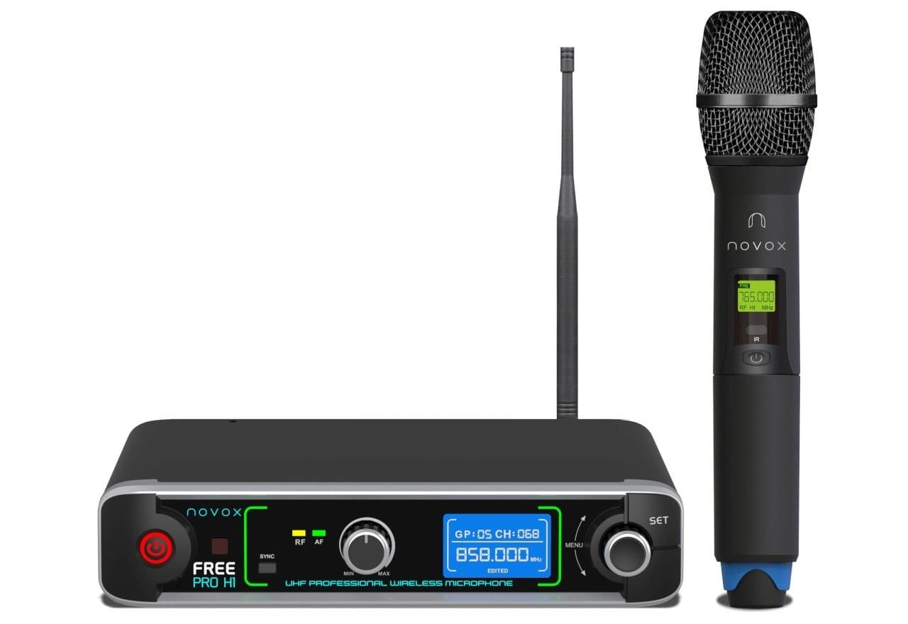 Novox FREE PRO H1 - Mikrofon bezprzewodowy pojedynczy, doręczny, UHF, czarny