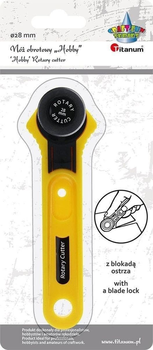 Nóż modelarski obrotowy Hobby 28 mm z blokadą ostrza