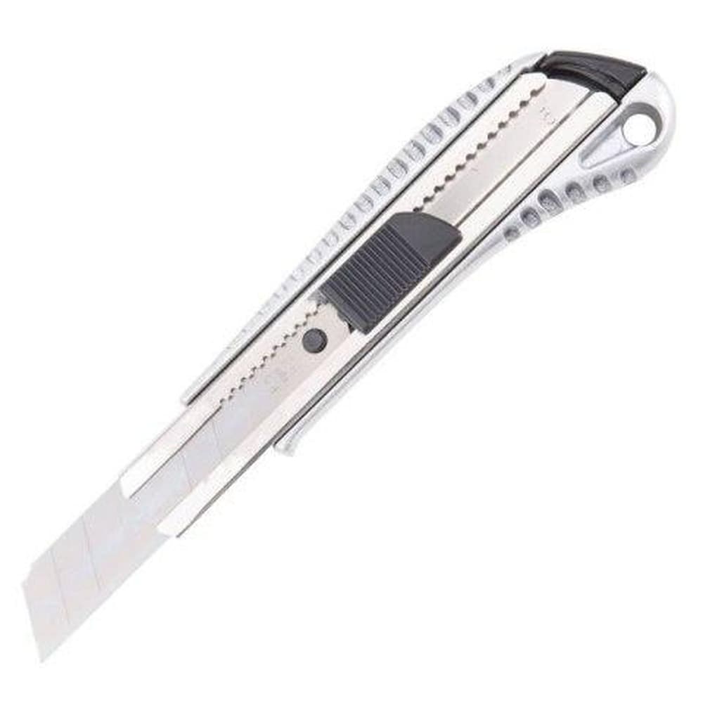 Nóż segmentowy 18 mm Deli z aluminiowym korpusem