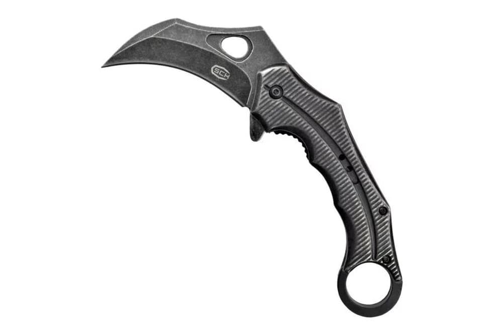 Nóż sprężynowy Karambit SCK z asystą otwierania