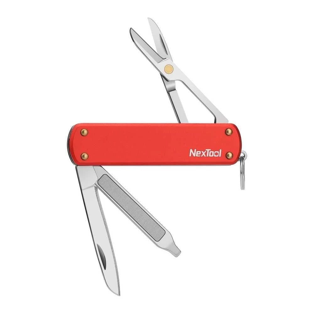 Nóż wielofunkcyjny NexTool Mini Pocket Knife 4w1 czerwony