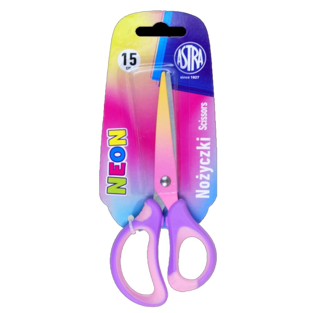 Nożyczki szkolne 15 cm Neon Astrakids ergonomiczne