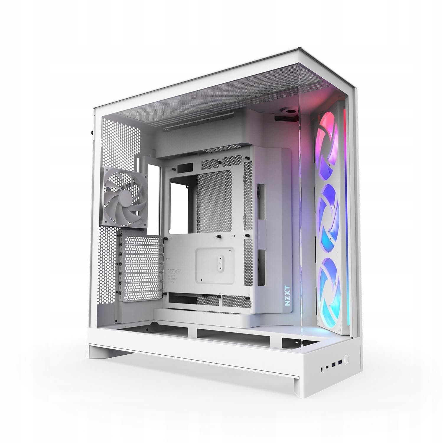 NZXT H9 Flow RGB+ Midi Tower Biała Obudowa Komputerowa