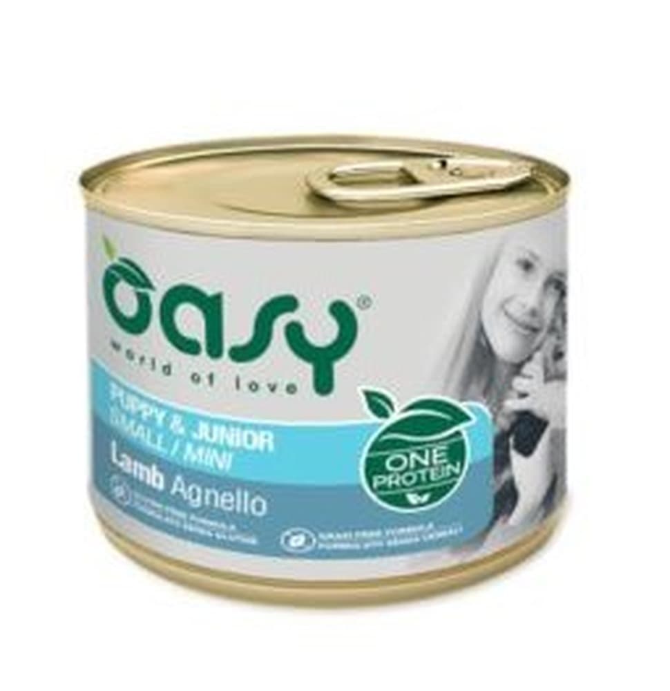 Oasy One Protein Puppy & Junior S/M Jagnięcina 200g - karma dla szczeniąt i młodych psów ras małych i średnich