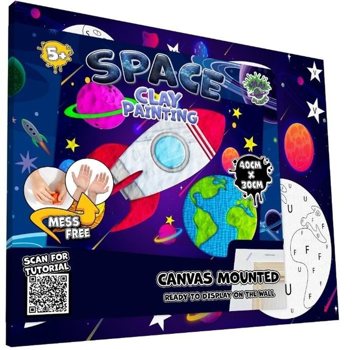 Obrazek do wyklejania plasteliną wzór kosmos