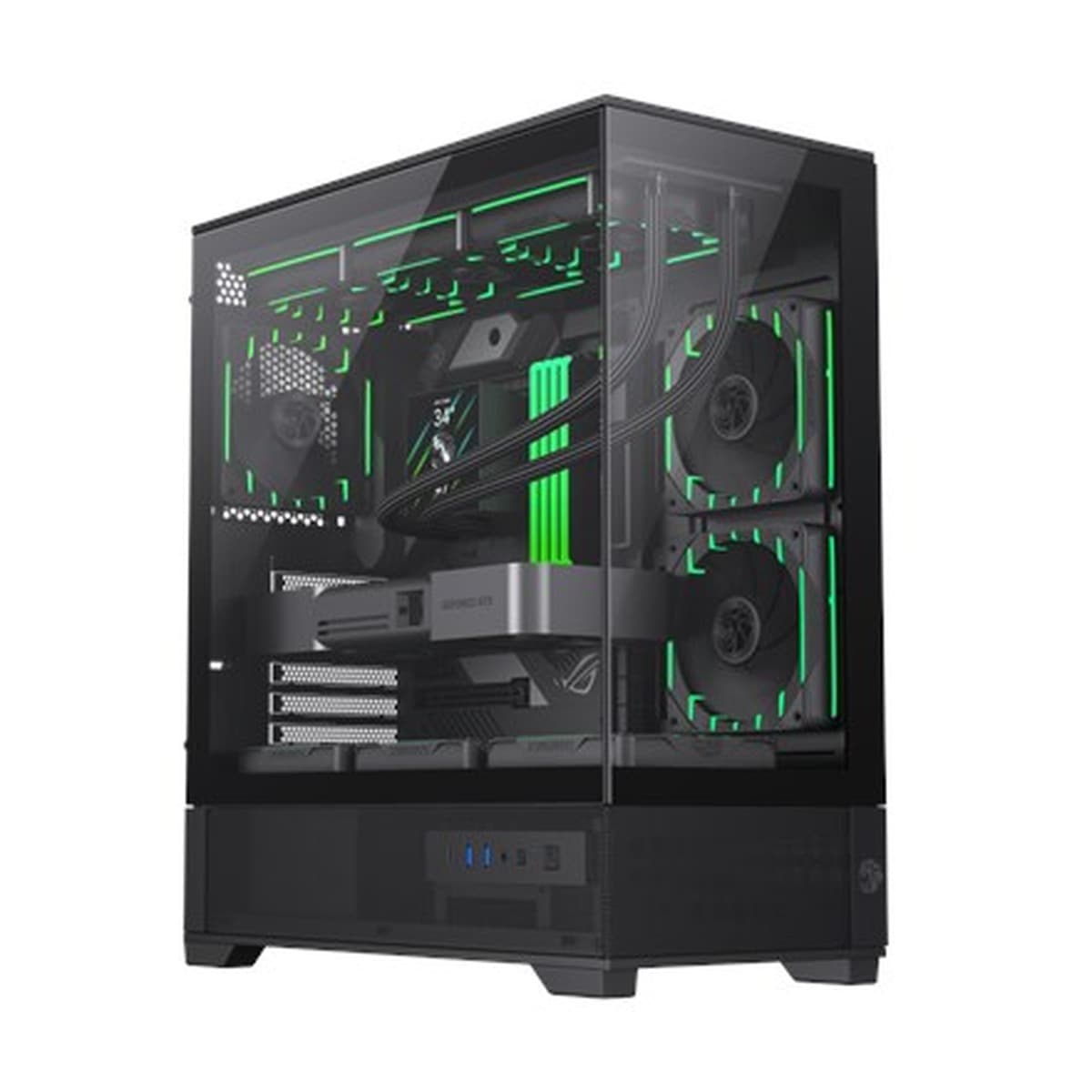 Obudowa komputerowa Gamemax Vista 2 AB ATX z panelem szklanym