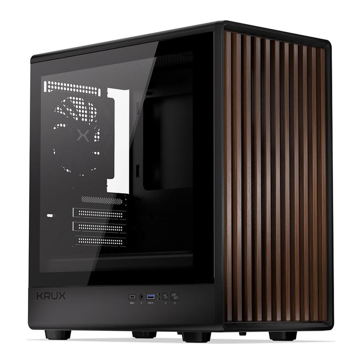 Obudowa komputerowa KRUX Helio M-ATX, okno, czarna