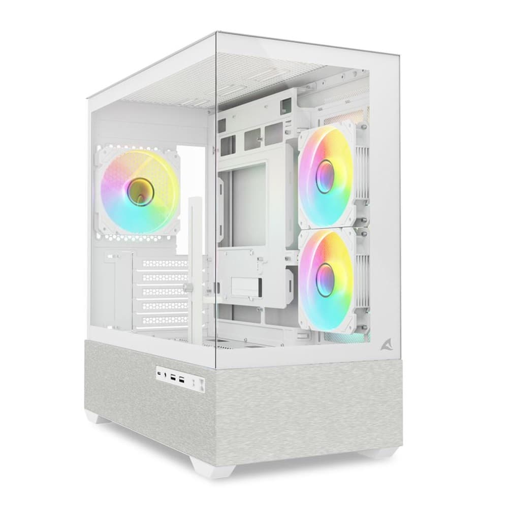 Sharkoon Obudowa MK7 ARGB mATX 2xGlass Biała