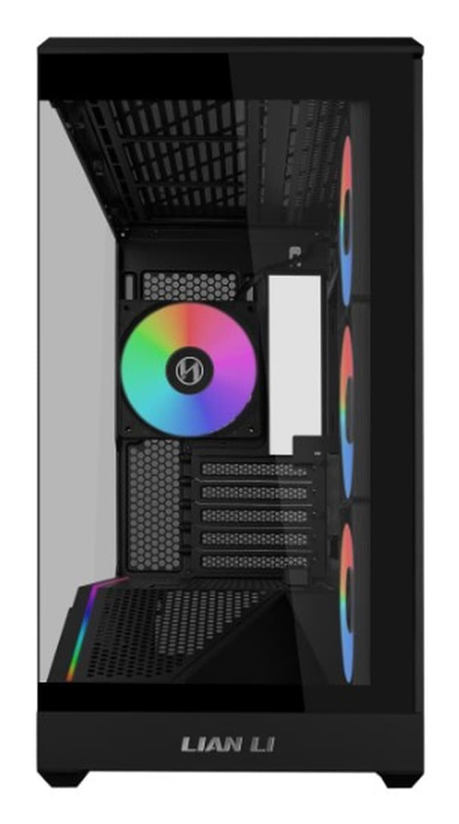 Obudowa Lian Li VECTOR V100 Mini PC Micro-ATX z oknem ze szkła hartowanego - czarna