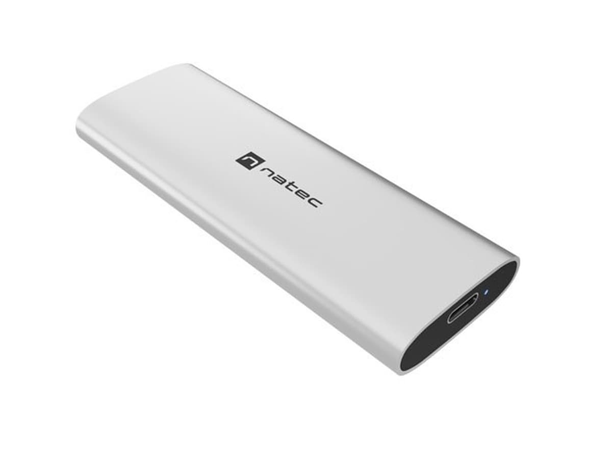 Obudowa SSD M.2 NVMe USB-C 3.2 Natech Rhino Lite srebrna