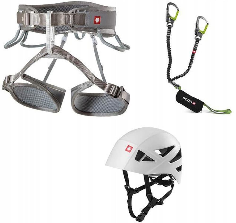 Ocun Via Ferrata Twist Shard Set - Zestaw via ferrata, rozmiar XS-M, grey silver/green