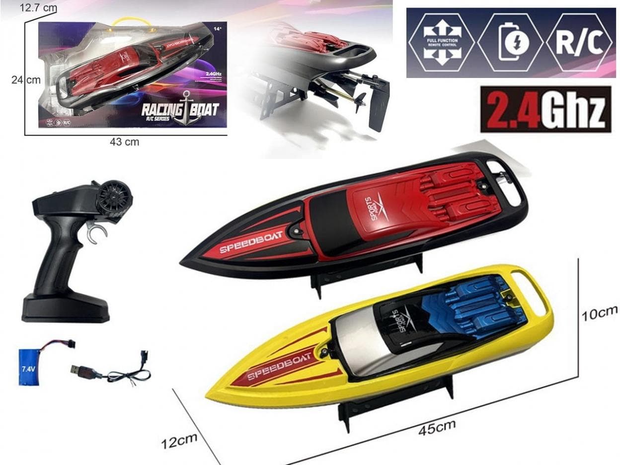 Łódka RC Speed Boat sterowana radiowo 45 cm z akumulatorem 7.4V