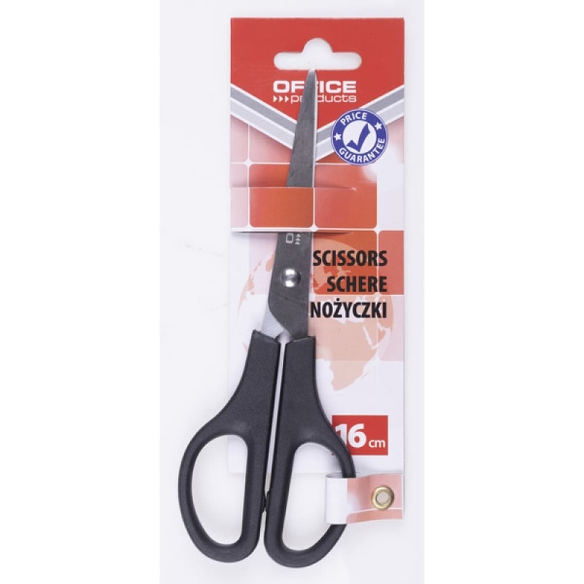 Office Products Nożyczki biurowe czarne klasyczne 16cm