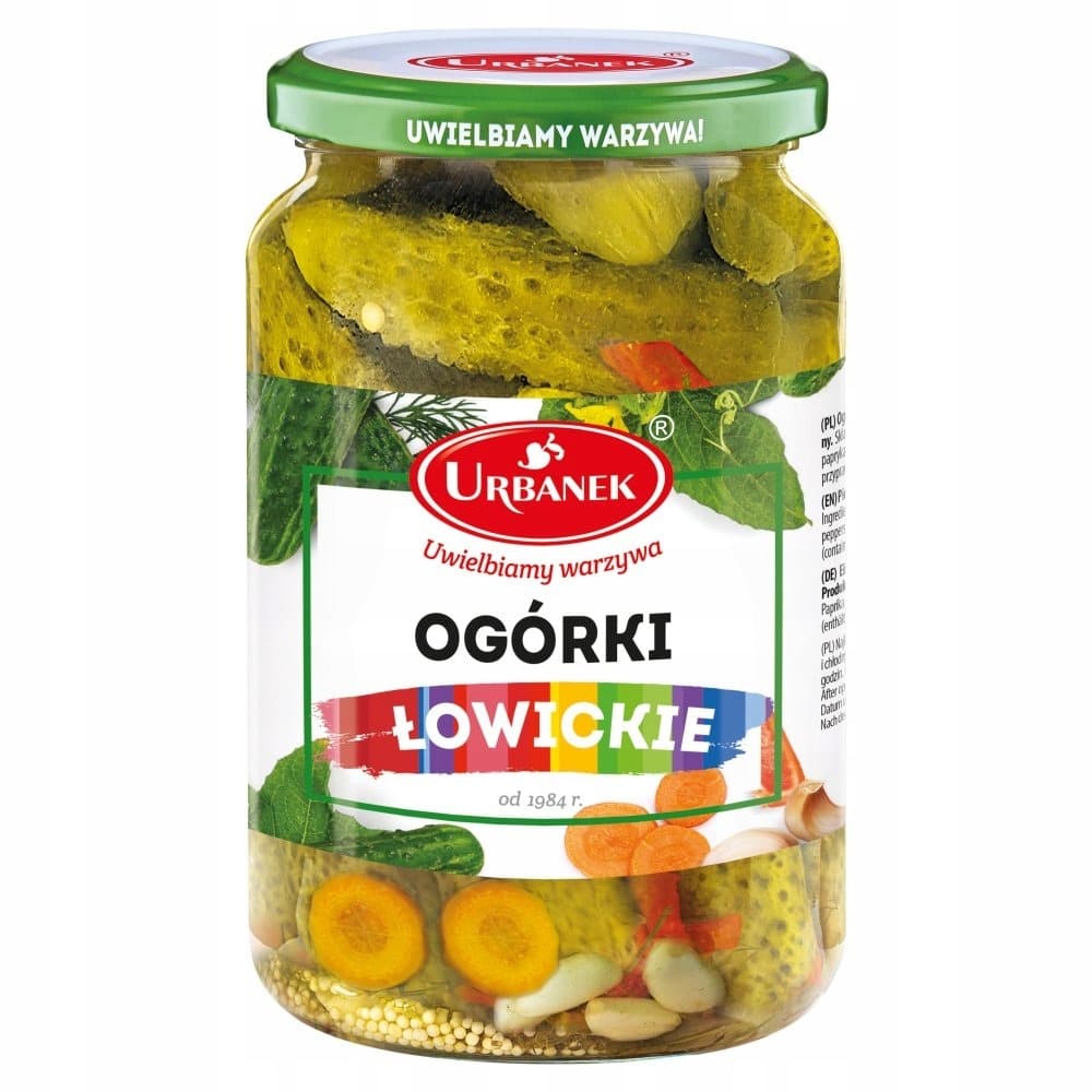 Ogórki łowickie 680g/380g Urbanek