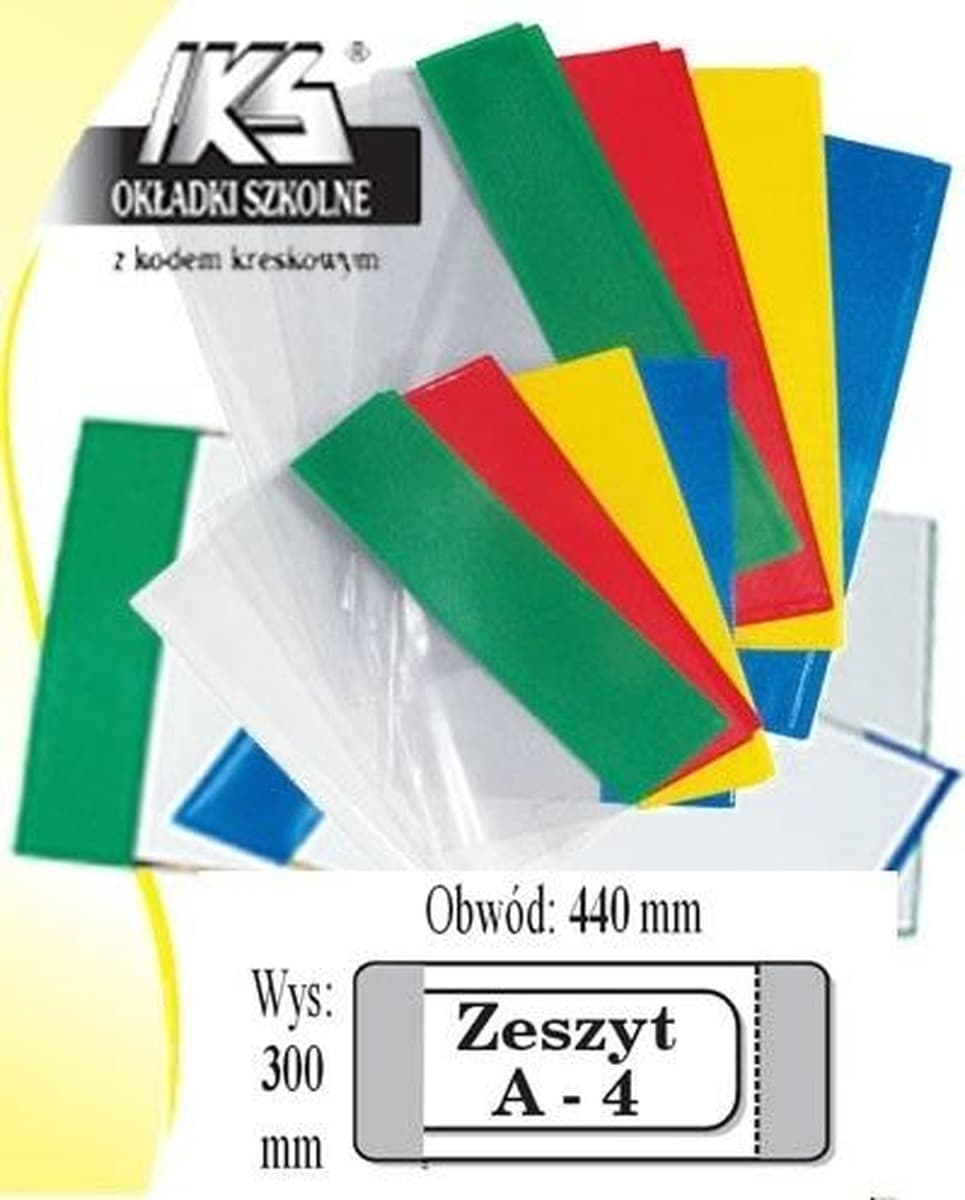 Okładka na zeszyt A4 transparentna foliowa, 10 sztuk