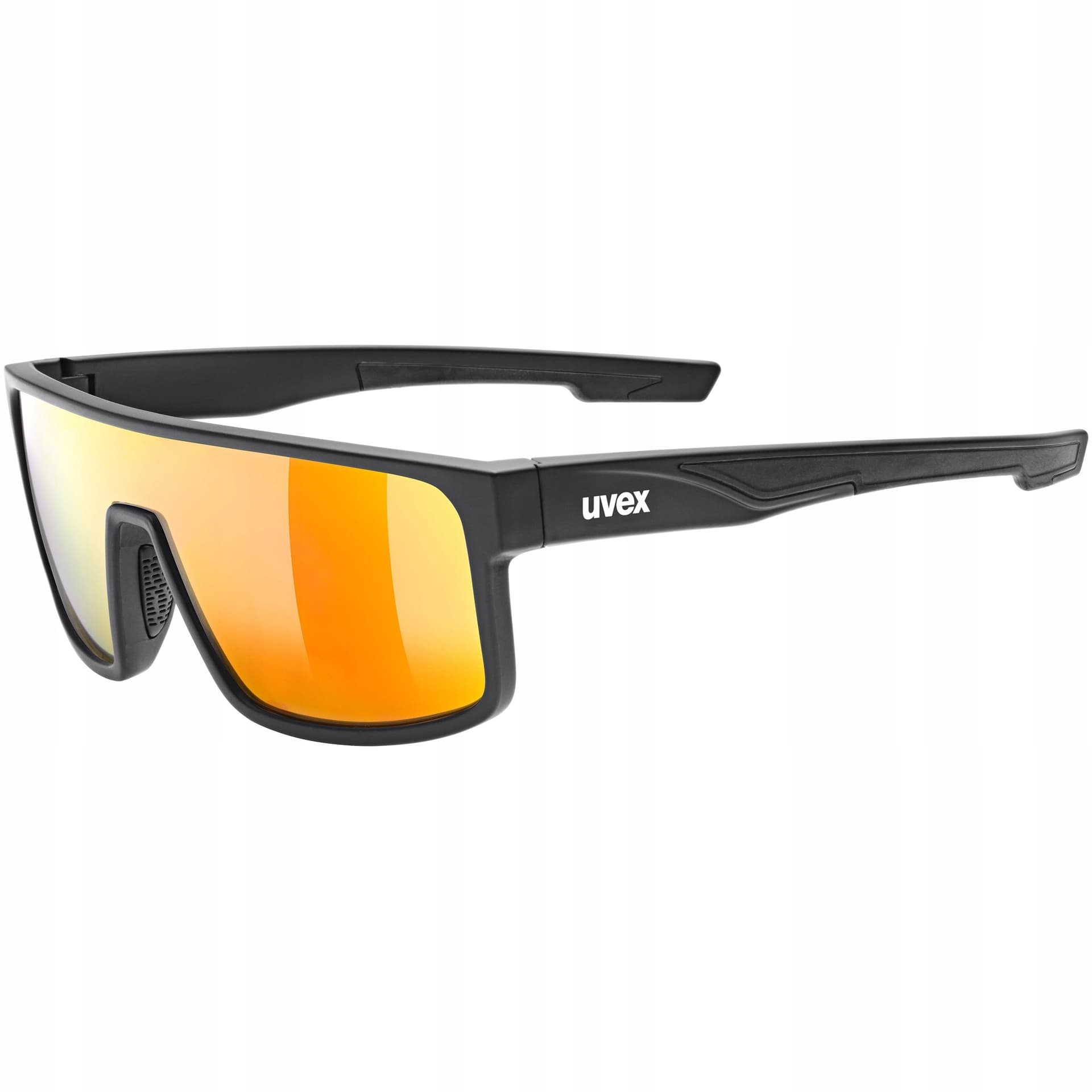 Okulary przeciwsłoneczne Uvex LGL 51 - czarny mat/srebrne lustro