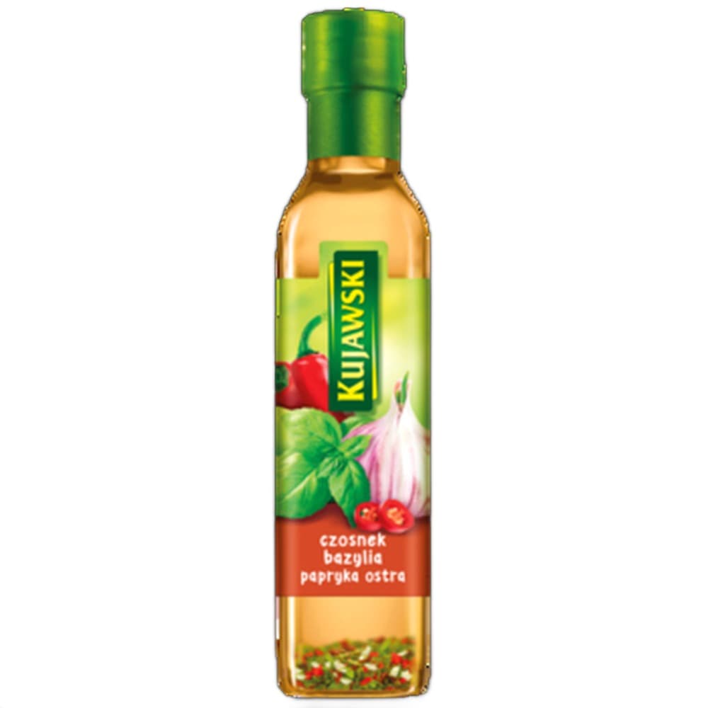 Olej rzepakowy Kujawski z czosnkiem, bazylią i papryką 250 ml