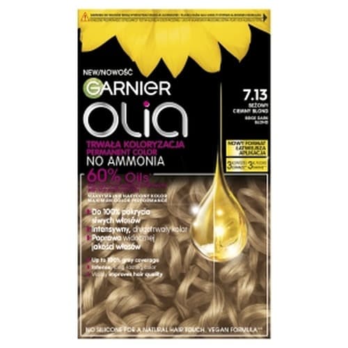 Farba do włosów Garnier Olia 7.13 Beżowy Ciemny Blond