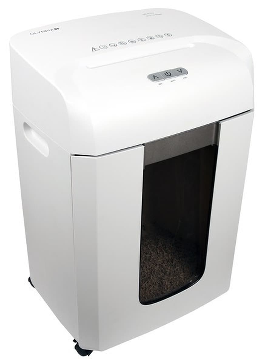 Olympia MC 615.2 Niszczarka mikro-cięcie, 15 arkuszy, 30L, biała