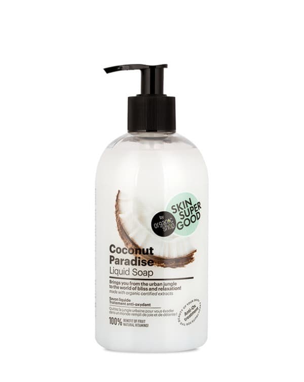 ORGANIK SHOP Mydło w płynie Kokosowy Raj 500ml - Antyoksydanty dla nawilżonej skóry