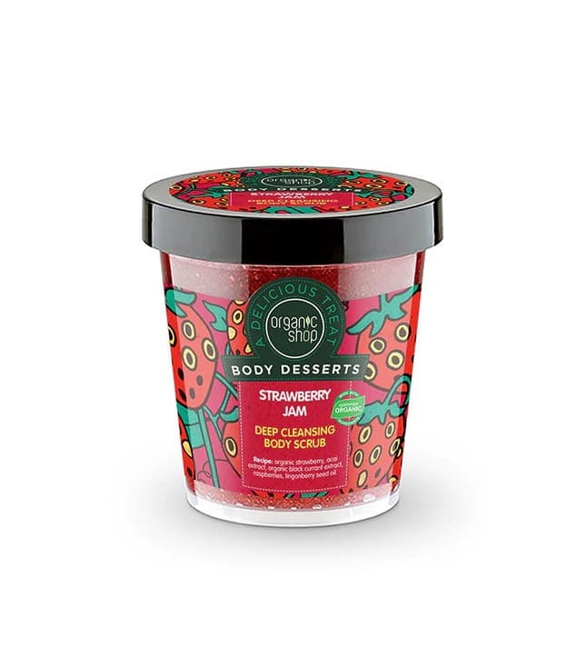 ORGANIK SHOP Peeling truskawkowy - głębokie oczyszczanie i nawilżenie