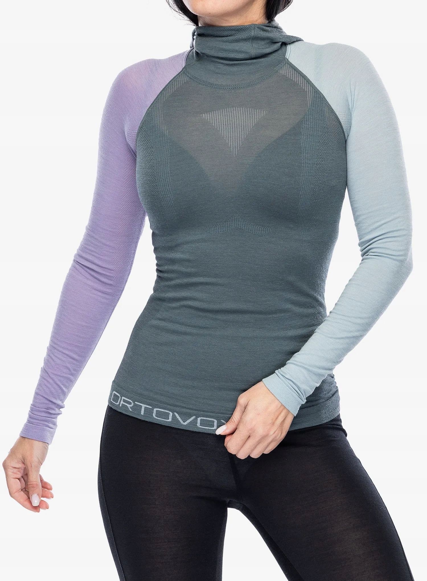 Ortovox 120 Comp Light Hoody - termoaktywna bluza z kapturem (dark arctic grey)
