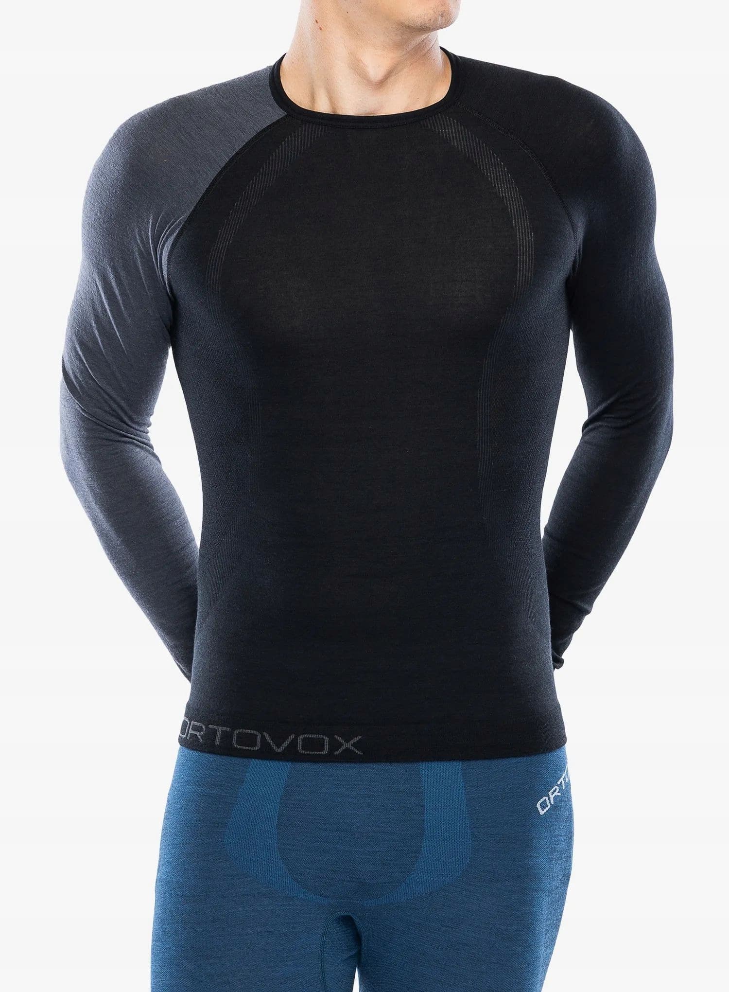 Ortovox 120 Comp Light Long Sleeve - termoaktywna bluza męska - black raven