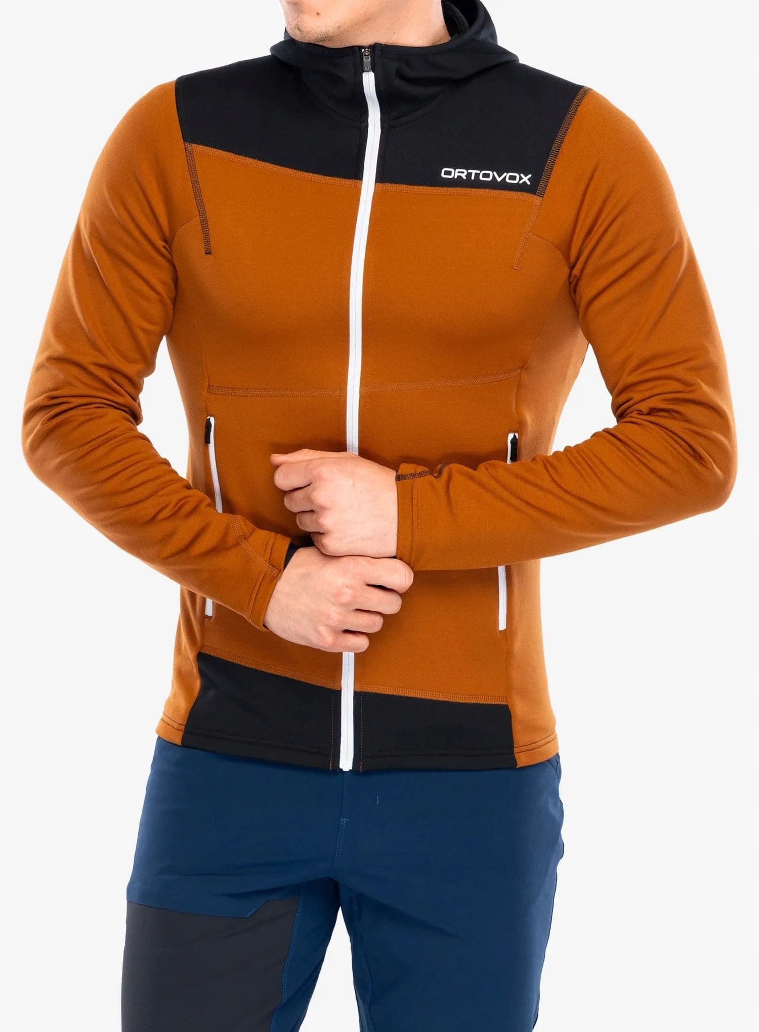 Ortovox Fleece Light Hoody Bluza z kapturem - bristle brown