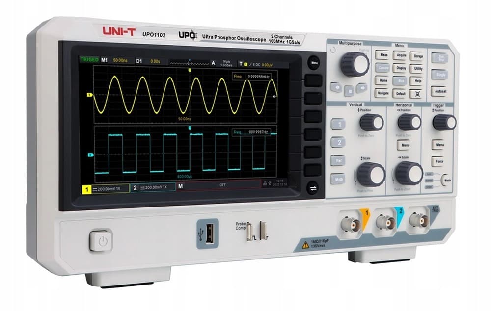 Oscyloskop cyfrowy Uni-T UPO1102, 2 kanały, 100 MHz
